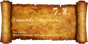 Tamaskó Morella névjegykártya